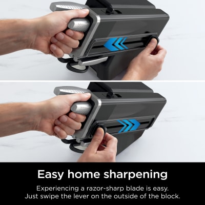 Block's knife sharpeners are patent hand held knife sharpeners made to hone  your blades to a shaving sharp finish.