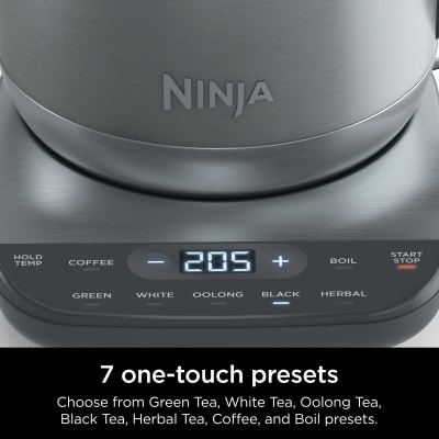 Best Buy: Ninja KT200 Precision Temperature Electric Kettle, 1500 watts,  7-Cup Capacity, Hold Temp Setting Stainless Steel KT200