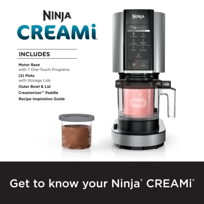 Ninja CREAMi Ice Cream Maker 7 One-Touch Programs 16oz Pint NC301 Rose Gold