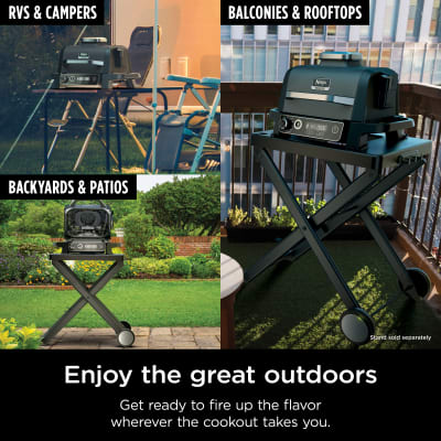 Review Ninja OG701 Woodfire Outdoor Grill, 7-in-1 Master Grill, BBQ Smoker,  & Outdoor Air Fryer 