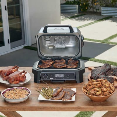  Ninja OG951 Woodfire Pro Connect Premium XL Outdoor Grill &  Smoker, Bluetooth, App Enabled, 7-in-1 Master Grill, BBQ Smoker, Outdoor  Air Fryer, Woodfire Technology, 2 Built-In Thermometers, Black : Everything  Else