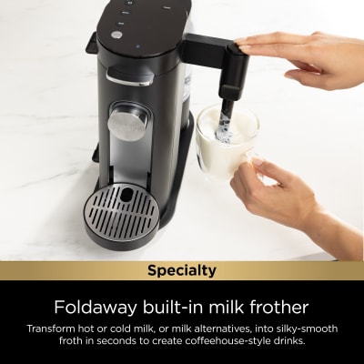 Single Serve Coffee Maker with Milk Frother, Single Cup Coffee