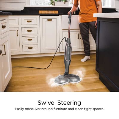 Shark S7001 Mop, Scrub & Sanitize at The Same Time, Designed for Hard  Floors, with 4 Dirt Grip Soft Scrub Washable Pads, 3 Steam Modes & LED  Headlights - Gold, (13.7x6.75x 46.5)