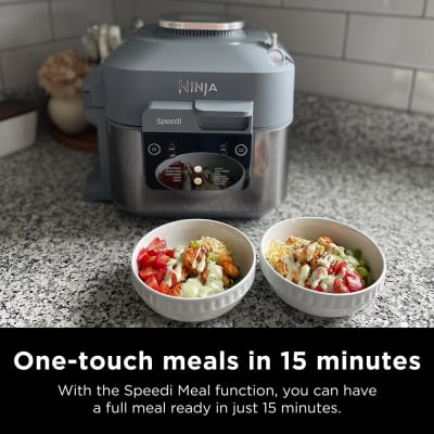 Ninja Speedi Rapid Cooker and Air Fryer, Sf300, 6-Qt. Capacity, 10-in-1 Functionality, Meal Maker, Sea Salt Gray