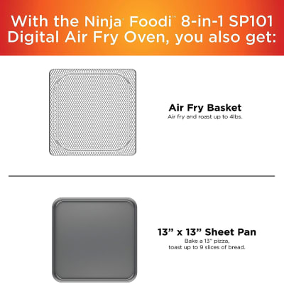 Ninja Foodi Four Multifonctions 8-en-1, Mini four portable, surfaces de  travail, four multifonctions avec 8 fonctions de cuisson ; Air Fry, Rôtir,  Griller, Cuire et plus encore. Argent/Noir SP101EU : : Cuisine et  Maison