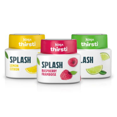 Ninja Thirsti Flavored Water Drops , SPLASH With Unsweetened Fruit Essence,  Ripe Raspberry , 3 Pack, Zero Calories ,Zero Sugar, Zero Sweeteners, 2.23