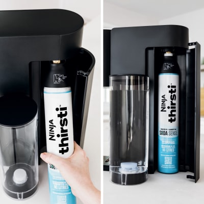 Ninja Thirsti Drink System, Soda Maker, Create Unique Sparkling & Still  Drinks, Personalize Size & Flavor, Carbonated Water Machine, 60L CO2  Cylinder