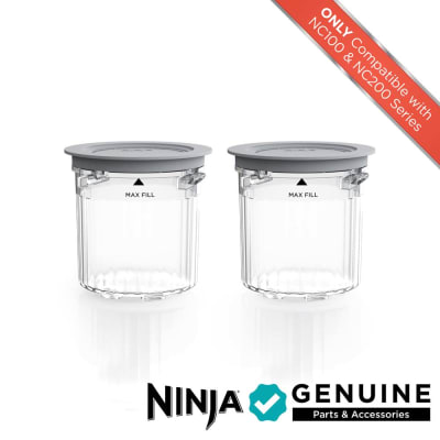  Omnikit Pints Replacement for Ninja Creami Breeze Containers -  4 Pack, 16oz Cups Compatible with NC100 NC200 NC201 CN205A Series Creamy Ninja  Breeze Ice Cream Maker (Breeze series - 4 pack 