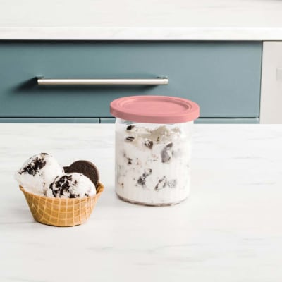 Replacement for Ninja Creami Pints and Lids - NC501, with Ninja NC501 NC500  Series Creami Deluxe ice Cream Makers, Creami Pint Containers with Leak  Proof Lids, Dishwasher Safe - Pink 