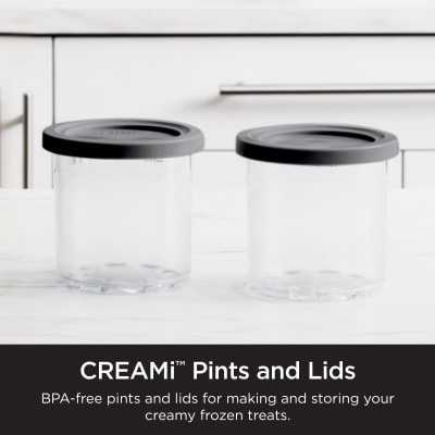 OKEPOO 2 PCS Ice Cream Pints Containers and Lids for Ninja Creami, Ice Cream  Storage Containers Compatible with NC301 NC300 NC299 Series Creami Ice Cream  Makers 