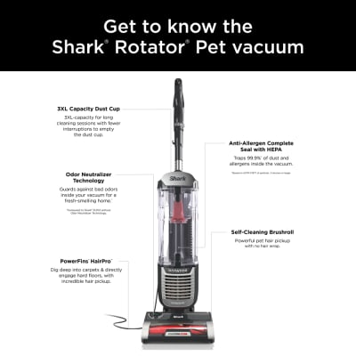 Shark® Rotator® Pet Upright Vacuum with Odor Neutralizer Technology