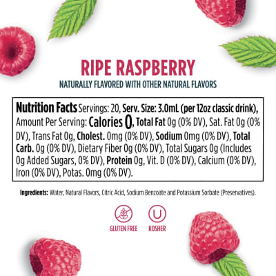 Ninja Thirsti Splash Ripe Raspberry Flavored Water Drops (Unsweetened)