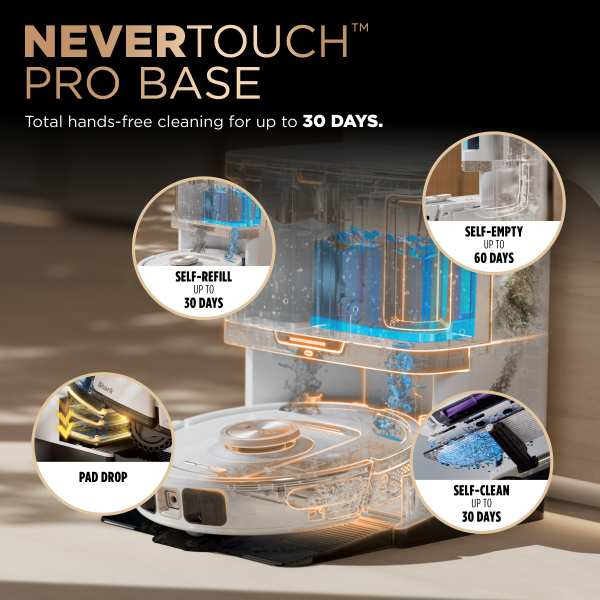 Shark PowerDetect™ 2in1 Robot Vacuum and Mop with NeverTouch™ Pro Base Shark Catalog US Shark