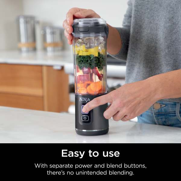 Ninja BLAST ポータブルブレンダー パープル NINJA Blast 18 oz. Single Speed Portable Blender for Shakes