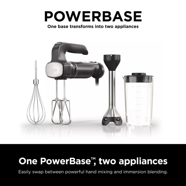 Ninja® Foodi® Power Mixer™ System Hand Blender and 5-Speed Hand Mixer Combo Hand Blenders - Ninja