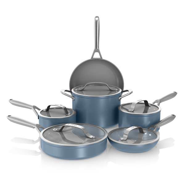 Ninja NeverStick™ Ceramic Pro 11-Piece Cookware Set Blue Macaron