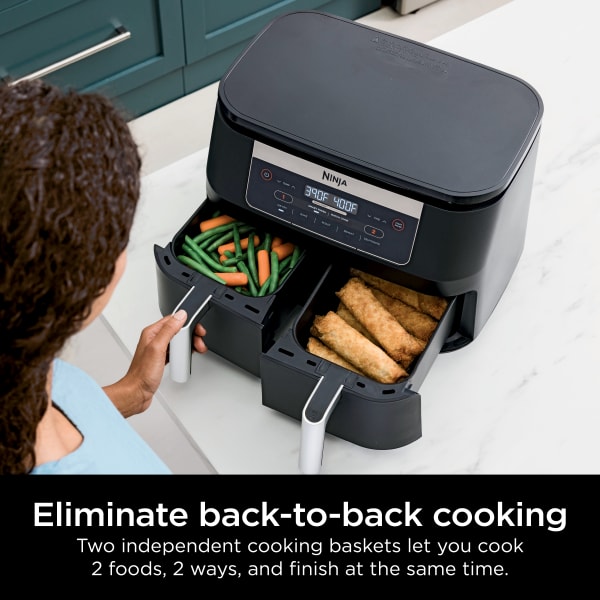 Ninja Foodi DZ090C 5 in 1 6 qt. 2 Basket Air Fryer with DualZone Technology