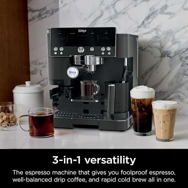 Ninja Luxe™ Café Premier 3 in 1 Espresso Drip Coffee & Cold Brew Maker (Midnight Black)