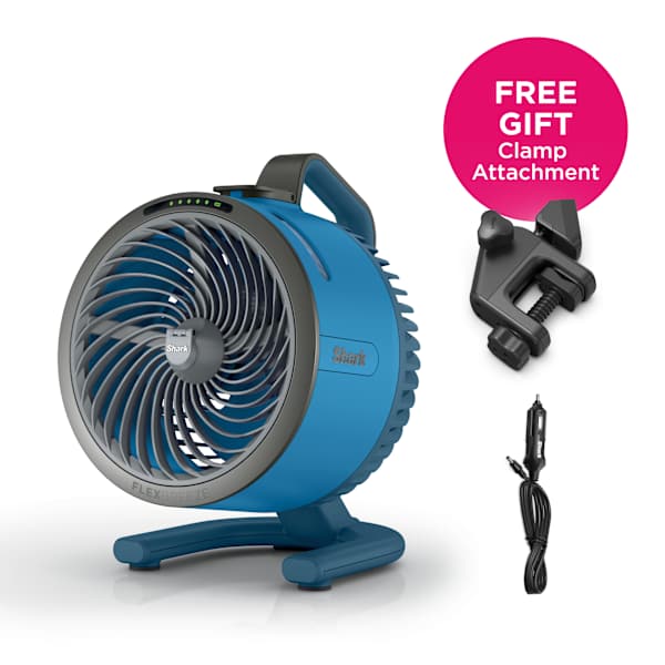 Shark™ FlexBreeze™ HydroGo™ Misting Portable Fan & Car Charger (Blueberry)