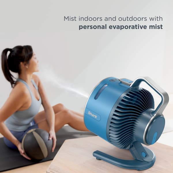 Shark™ FlexBreeze™ HydroGo™ Misting Portable Fan & Car Charger (Blueberry)