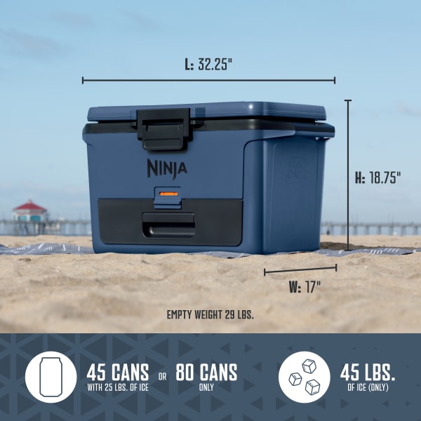Ninja FrostVault™ 50qt Hard Cooler with Dry Zone, Lakeshore Ninja FrostVault™ 50qt Hard Cooler with Dry Zone, Lakeshore