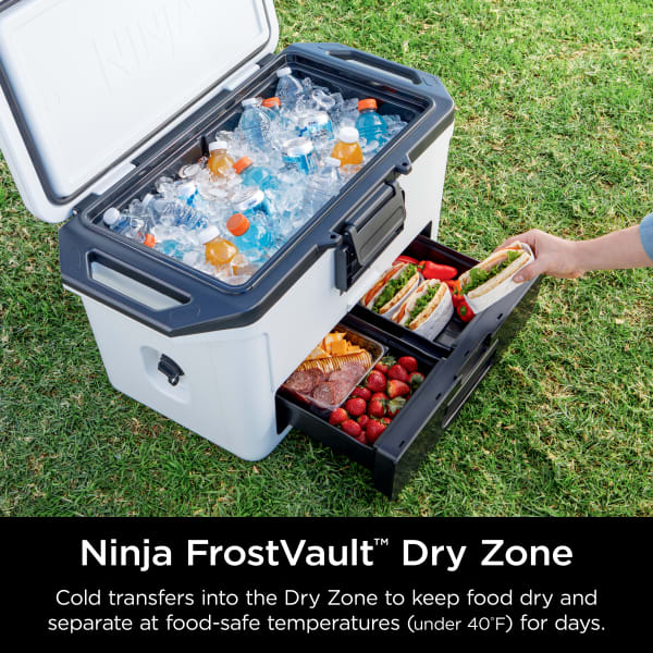 Ninja FrostVault™ 50qt Hard Cooler with Dry Zone, Cloud White Coolers - Ninja