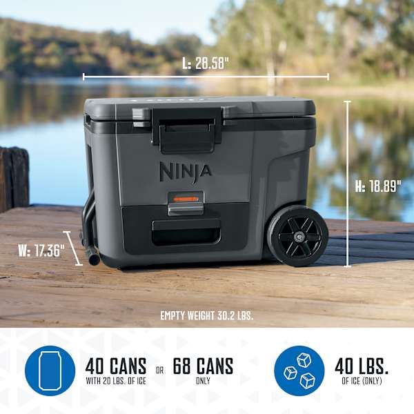 Ninja FrostVault™ 45qt Wheeled Cooler with Dry Zone