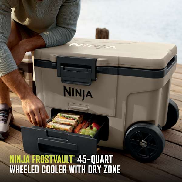Ninja FrostVault™ 45qt Wheeled Cooler with Dry Zone (Birch Beige)
