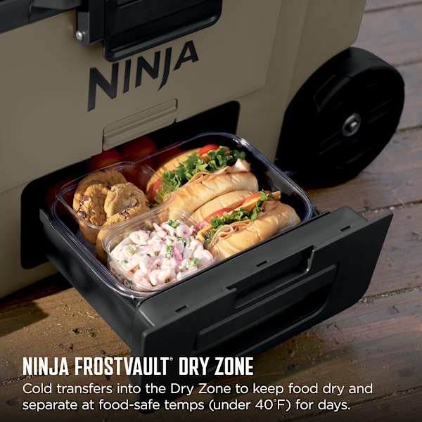 Ninja FrostVault™ 45qt Wheeled Cooler with Dry Zone (Birch Beige)
