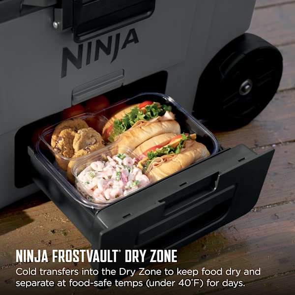 Ninja FrostVault™ 45qt Wheeled Cooler with Dry Zone (Slate Gray)