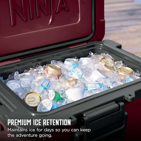 Ninja FrostVault™ 45qt Wheeled Cooler with Dry Zone (Canyon Red)