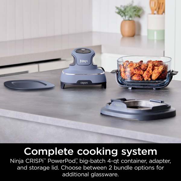Ninja Crispi™ 4-in-1 Lavender Glass Air Fryer & 6-Cup Glass Container