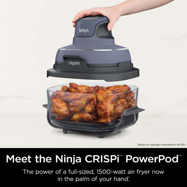 Ninja Crispi™ 4-in-1 Lavender Glass Air Fryer & 6-Cup Glass Container