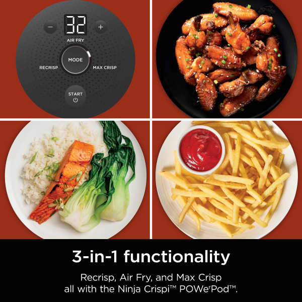 Ninja Crispi 3-in-1 Portable Glass Air Fryer Cooking System - Air Fryers