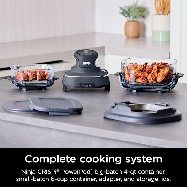 Ninja Crispi™ 4-in-1 Portable Glass Air Fryer Cooking System Cyberspace