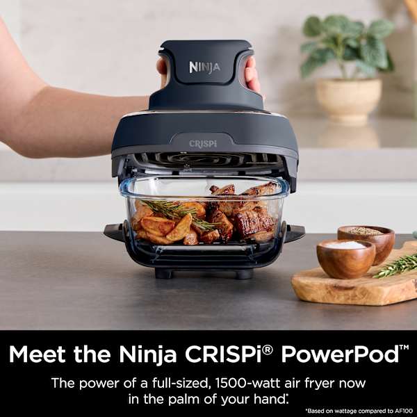 Ninja Crispi™ 4-in-1 Portable Glass Air Fryer Cooking System Cyberspace
