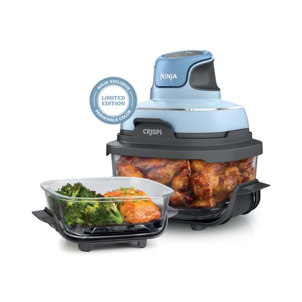 Ninja Crispi™ 4-in-1 Portable Glass Air Fryer Cooking System Periwinkle