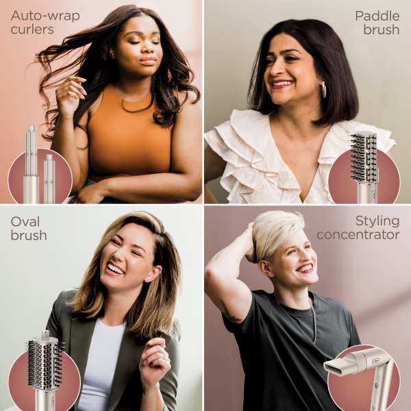 Shark FlexStyle Air Styling Drying System Powerful Hair Blow Dryer and Multi Styler Auto Wrap curlers 2 Brushes Concentrator Stone HD430C Hair Stylers Shark