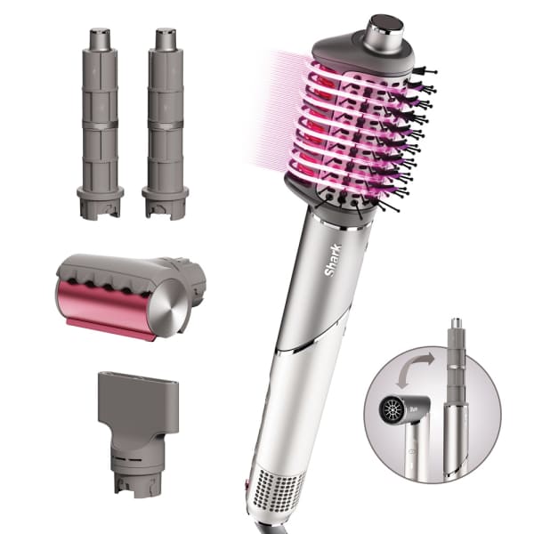 5点セット！FEELENA Lift brush Deluxe Shark® FlexFusion™ 5 in 1 Air Styler Brush Set (Metallic