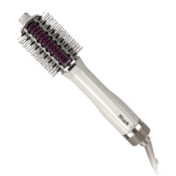Curling heated brush outlet