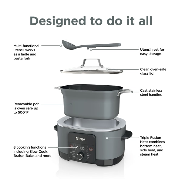 Ninja® Foodi® PossibleCooker™ PRO 8.5 Quart Multi-Cooker, Sea Salt Gray  Ninja Canada - Ninja