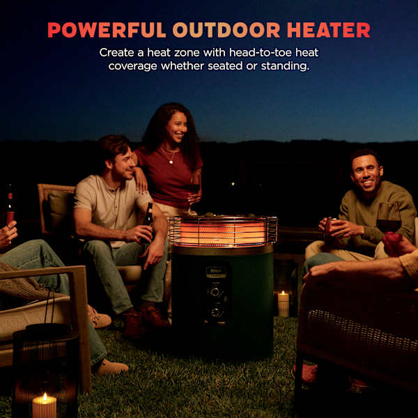 Ninja™ Fireside360™ Outdoor Propane Heater & Smokeless Fire Pit (Spruce Green)