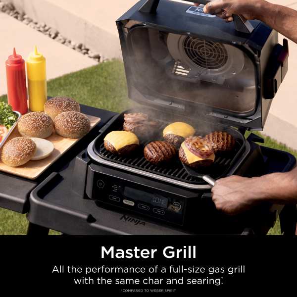 Ron Harvey　 　吉鶏 Ninja Woodfire Outdoor Grill & Smoker, 4-in-1 Functionality