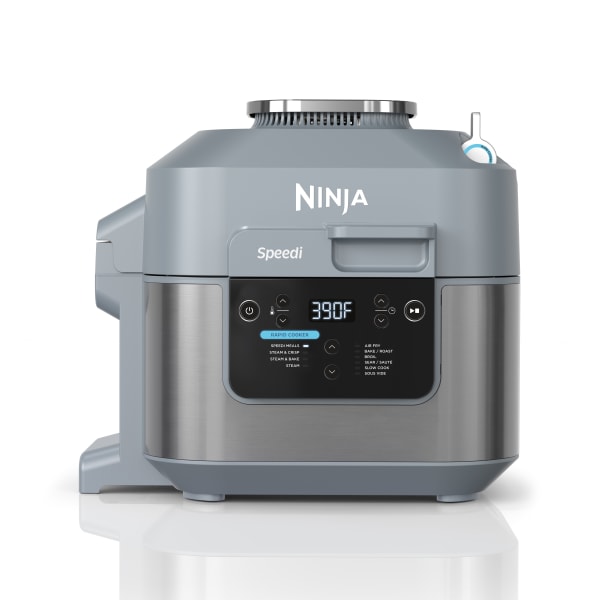 Ninja Speedi Rapid Cooker Air Fryer SF300C 6 Qt. Capacity 10 in 1 Functionality Meal Maker Sea Salt Gray Air Fryers Ninja