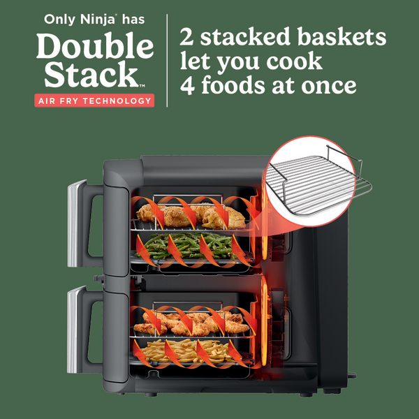 Ninja® DoubleStack™ Smart XL 2-Basket Air Fryer Air Fryers - Ninja