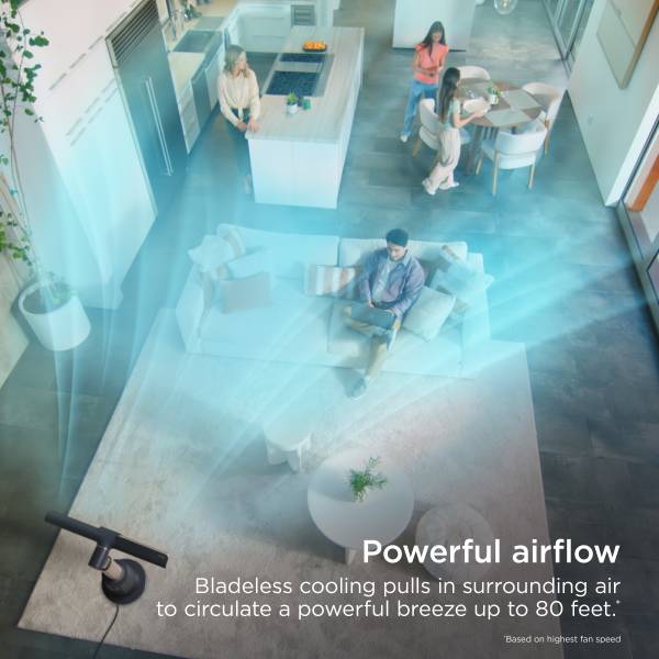 Shark™ TurboBlade™ Fan — Ultra-powerful ultra-quiet bladeless tower fan, Charcoal