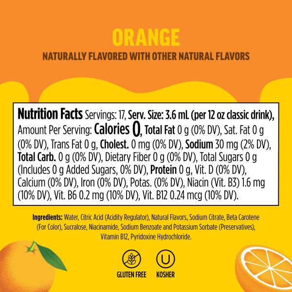 Orange Flavored Water Drops