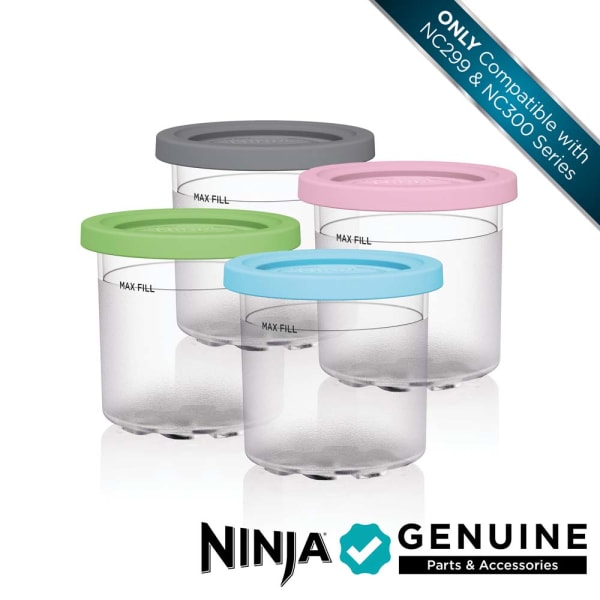 Ninja® CREAMi® Pints 4 Pack, Compatible with NC299AMZ & NC300s Series CREAMi® Ice Cream Makers Ice Cream Makers - Ninja