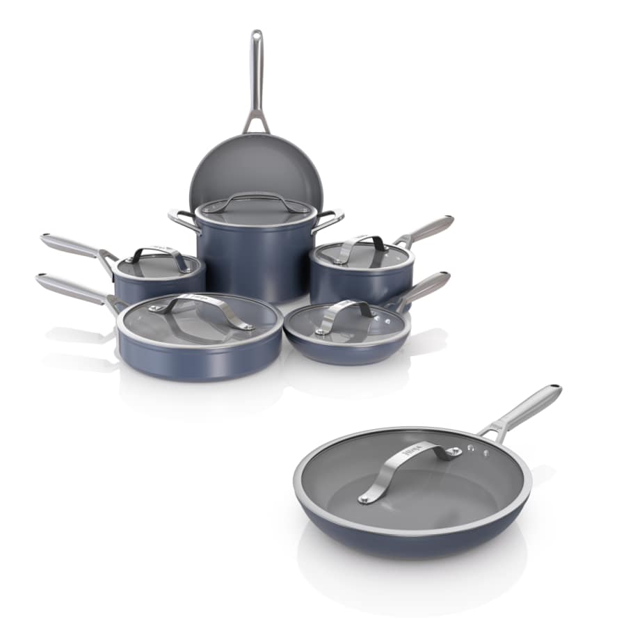 Ninja® Ceramic Pro 12-Piece Cookware Set Midnight Blue