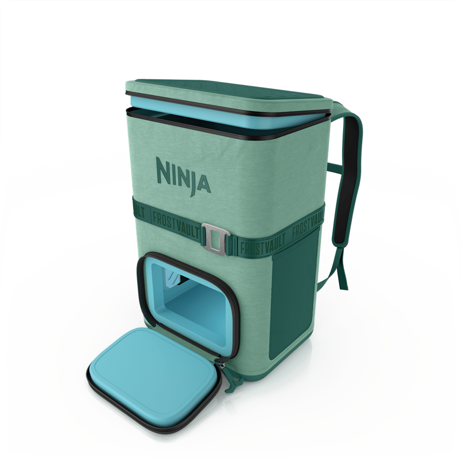 Ninja FrostVault™ Go 36-Can Backpack Soft Cooler with Cold Dry Zone (Sage)